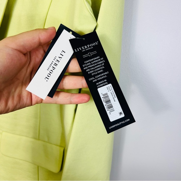 Liverpool Los Angeles Boyfriend Lemon Grass Blazer with Princes Dart women S - Picture 10 of 16